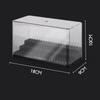 Dustproof Clear Acrylic Display Case with Wood Base Stackable Storage Box for Mini Action Figures Building Blocks Car Models Col
