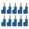 10Pcs/Set 4mm Solderless Banana Plug Stackable Open Screw 30V AC?60V DC Maximum 24A for Electronics