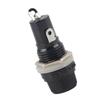 10PCS Black Electrical Screw Holder Durable Flat Tube Type Fusehold  Electronic Equipment