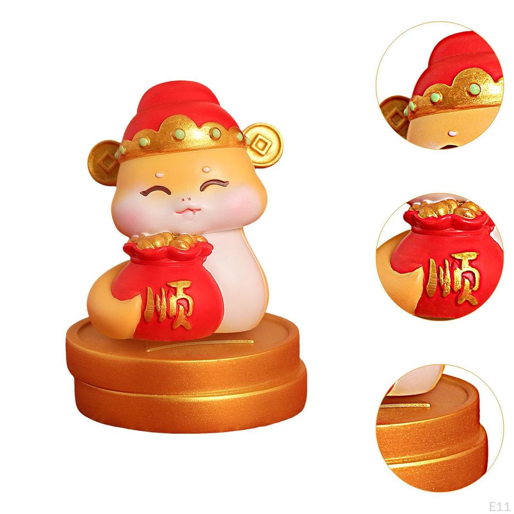 Year Statue Animal Sculpture Collection Birthday Gift Decorative Figurine Tabletop Ornament