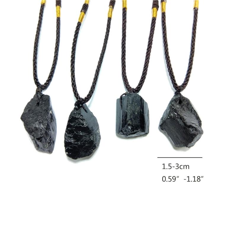 Ожерелье с подвеской из неправильного камня, выдвижная цепочка, подвеска из турмалина, чокер, уникальная длинная цепочка для свитера