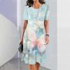 New Women's Dresses Butterfly 3D Printed Summer Elegant Dress Short Sleeve Dresses Fashion Oversized Clothes