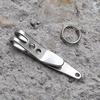 3 шт. Кольцо для ключей из нержавеющей стали с зажимом Сверхпрочный металлический брелок Зажим для кармана Держатель Мини Портативный EDC Инструмент для альпинизма на открытом воздухе