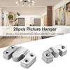 Mount 20pcs Z Clip Painting Gallery Display Bracket Photo Frame Hook Picture Hanger Wall Decor