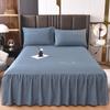 3 Pieces of Skin Friendly Bed Skirts Full Set of Bed Covers Thick Raised Lace Bed Sheets Tatami Mats Non Slip Covers