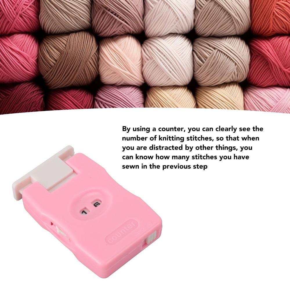 2Pcs Lightweight Design Crochet Row Counter Plastic Manual Counting Tool For DIY Craft