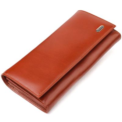 Женское портмоне с монетницей из натуральной кожи CANPELLINI Wallet 21532 Коричневое