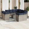 VidaXL Garden Lounge Set with Cushions 12 Pcs, Patio Sofas, Outdoor Furniture Set, Modern, Grey 3218521