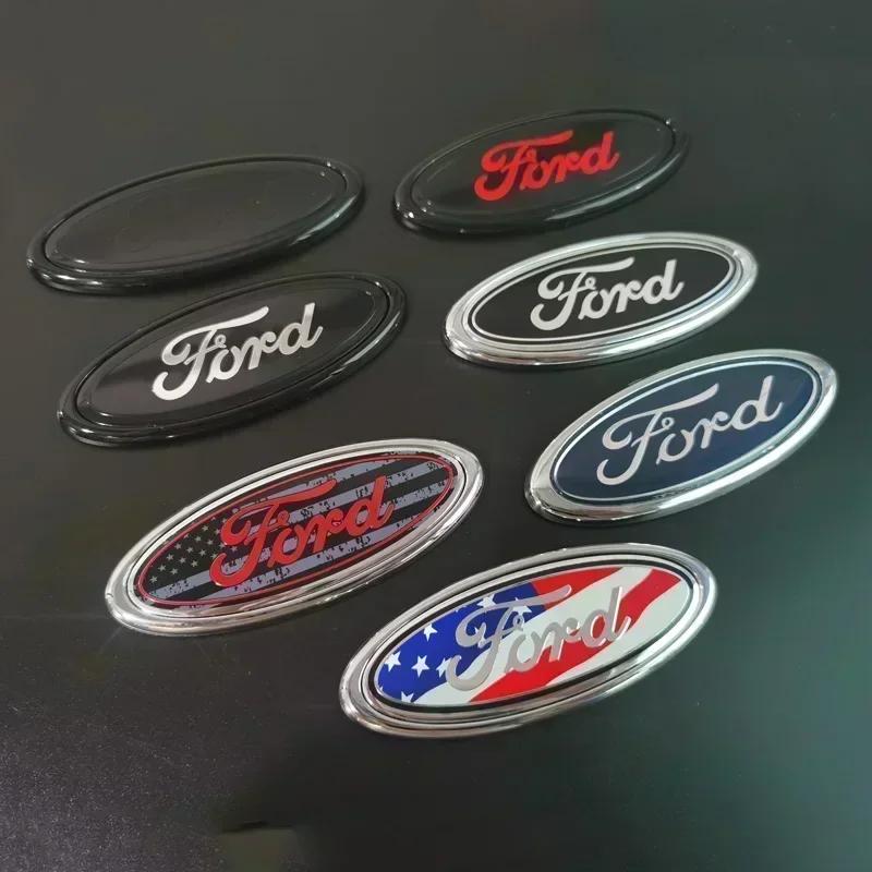 ABS Car Hood Trunk Logo Badge Emblem For Ford Fiesta Ranger Focus Explorer Fusion F150 Escape Edge Mondeo Smax Decals Decoration zz1