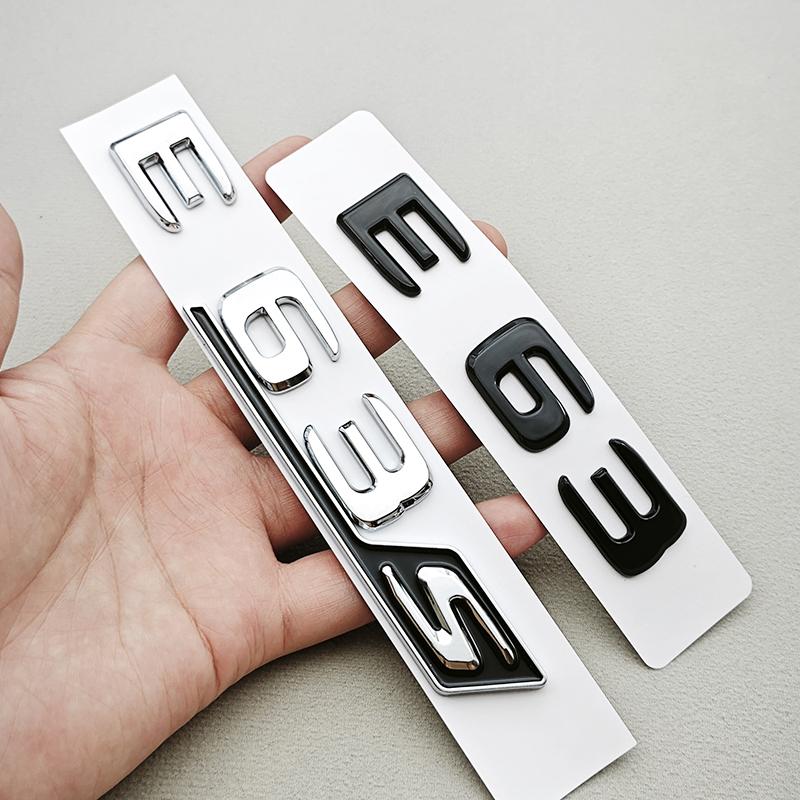 3D ABS Chrome Black Car Letters E63 E63S Logo Emblem Sticker Car Trunk Badge Decals For Mercedes Benz E63 E63S W213 Accessories QK0