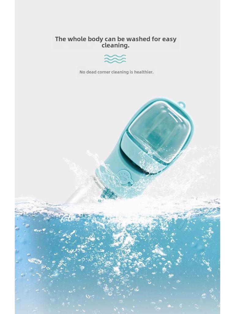 Портативная поилка для домашних животных двойного назначения для использования на открытом воздухе