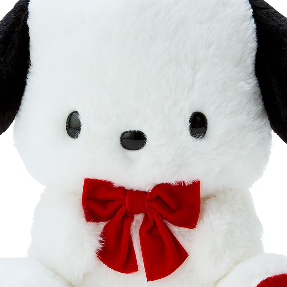 Sanrio Sanrio Pochacco Plush Toy 35th Anniversary Red Ribbon Stuffed Toy L Pochacco Pochacco Doll 35th Anniversary Birthday Birthday X 17 X 16 Cm
