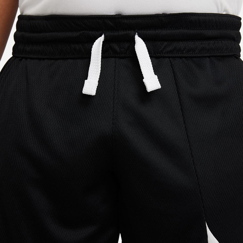 Nike Детские шорты для баскетбола Dri-FIT с цветными блоками, принтом логотипа и шнуровкой, черные DM8186010