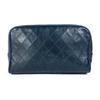 CHANEL vintage Bicolole Clutch Bag Makeup Pouch Cosmetics Pouch Leather Black