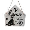 Wood Sign Cartoon Cat House Reusable Boxwood Eye-catching Dog Hanging Sign Garden Decoration