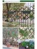 Expandable Carbonized Wood Lattice Fence for Climbing Plants and Courtyard Decoration