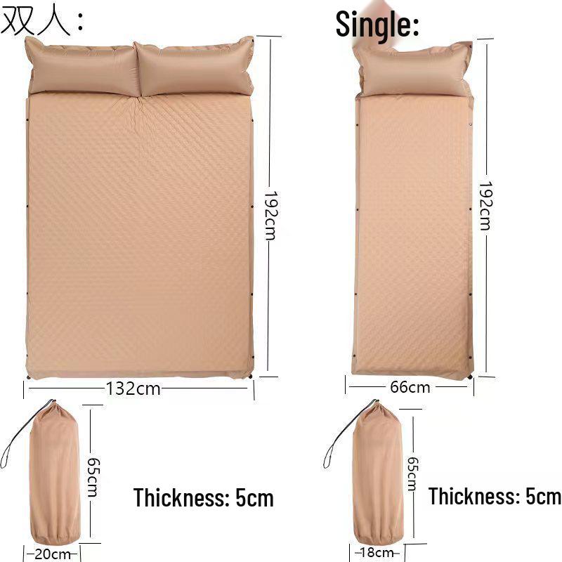 Двойной надувной коврик для кемпинга для палатки или дома