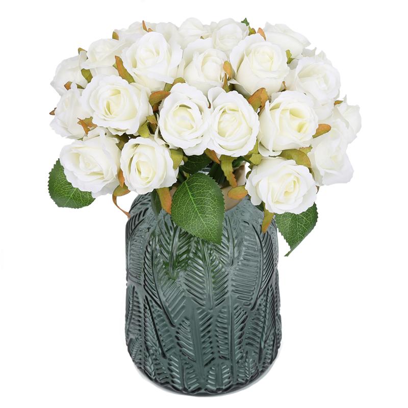 24 Pcs/lot Fake Flowers Rose Artificial Flowers Wedding Bouquet Silk Rose Flower for Home Party Decoration