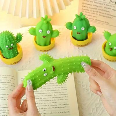 Милые кактусы мягкие игрушки резиновые тянущиеся милые кактусы игрушки для снятия стресса подарки на Хэллоуин и Рождество