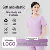 Women's Stretch Quick-Dry Scrub Suit - Round Neck Nurse Surgical Gown for Operating Room Workwear, Summer