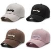 Fashionable Cotton Baseball Cap Featuring Cool Letter Embroidery For Street Style