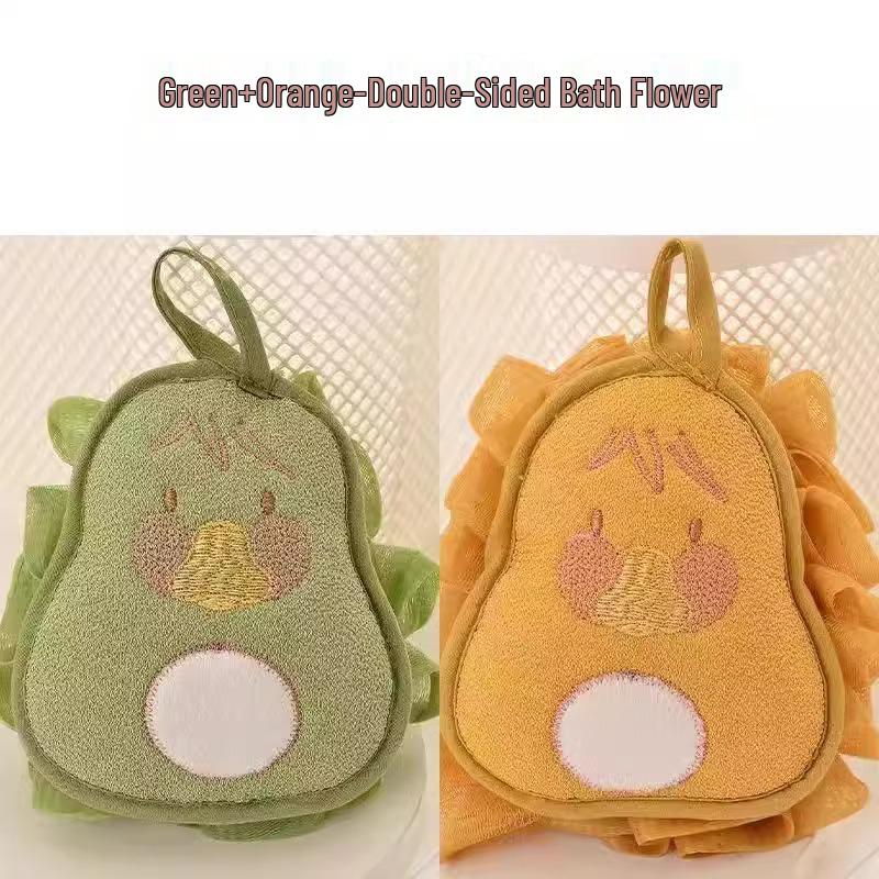 Двусторонняя отшелушивающая мочалка для тела в стиле принцессы с милой мочалкой-цветком