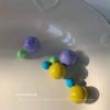 Серьги-пусеты клипсы трансформеры, цветовой блок, акриловый материал, модные украшения, легкие, удобные в носке