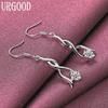925 Sterling Silver AAA Zircon Earrings Wedding Jewelry
