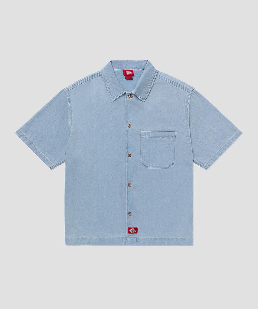 Dickies Свободная джинсовая рубашка с большим карманом Цвет: Туманно-синий
