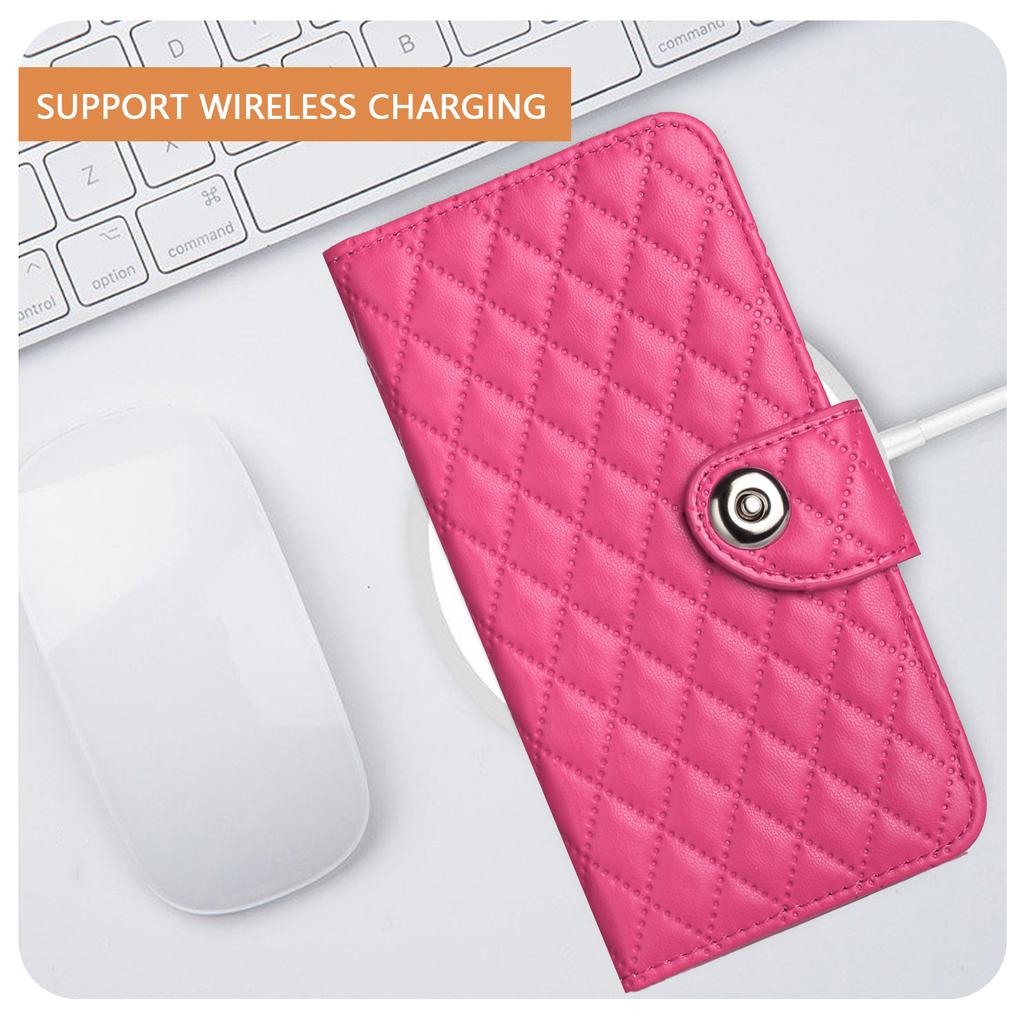 Чехол-кошелек из 6-цветной искусственной кожи с узором в ромбовидную клетку для Huawei P20, P30, P40, Y7a... Honor X6a, X7a, X7b, X8, X8a, X8b, X9a, X9b...