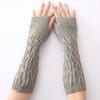 Wool Gloves New Autumn and Winter Knitted Fingerless Sleeves for Men and Women Warm Pile Wristbands Fake Sleeves