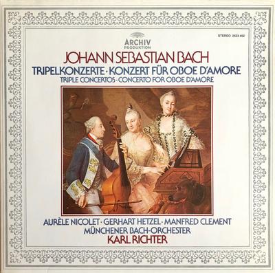 LP Запись AURELE NICOLET GERHART HETZEL MAN  Иоганн Себастьян Бах Тройной концерт 2533452 ARCHIV PRODUKT 1981 Германия Классика Б/У