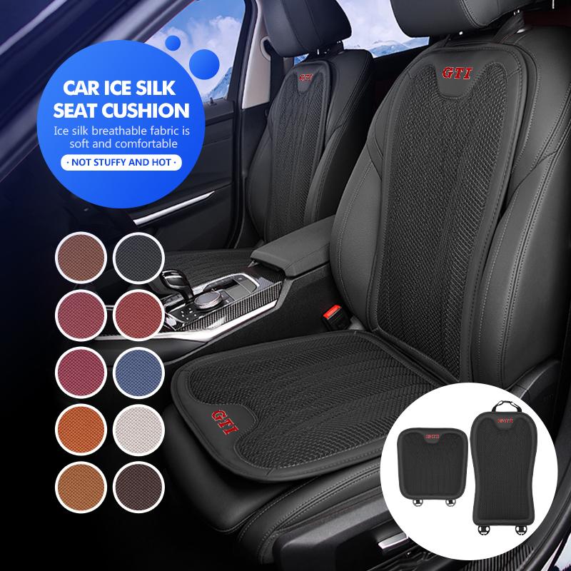 Breathable Car Seat Cushion Ice Silk Auto Chair Pad Accessories For Volkswagen VW Jetta Golf4 5 6 Beetle CC B5 B6 B7 EOS GTI MK2 zw7