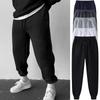 Fall Spring Fleece Casual Loose Fit Sweatpants Men's Athletic Trainning Joggers Lined Elastic Waist Drawstring Trousers Plus Size