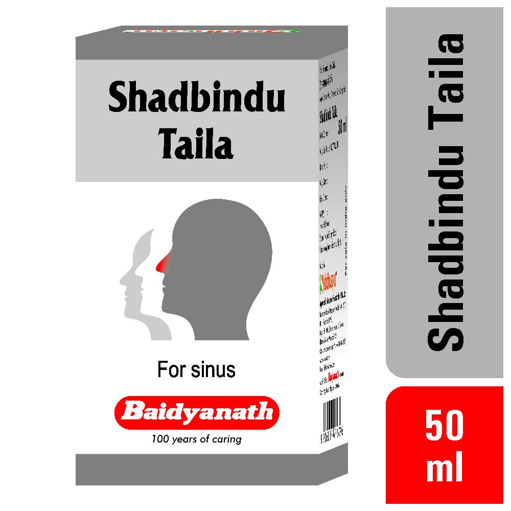 Baidyanath Asli Ayurved Shadbindu Taila Oil 50 Ml Pack Of 1 | Sinus, Cough, Cold, Headache Relief