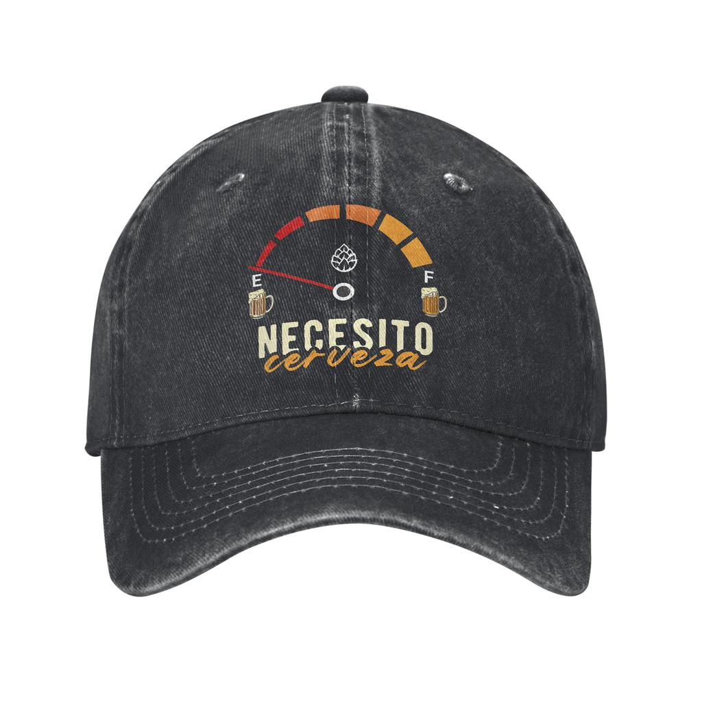 Necesito Cerveza Cool and Funny Saying En Espanol Baseball Caps Casual Distressed Denim  Headwear for Unisex Outdoor Gift Caps Hat