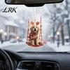 Украшения на ветку елки 4 шт. Акриловый рождественский кулон, двустороннее декоративное подвесное мультяшное праздничное украшение, 2D плоские подвески для дома
