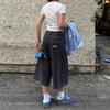 Y2k винтажные мешковатые уличные джинсы женские Harajuku большие классные шорты для девочек новые летние высокие уличные повседневные модные джинсовые брюки