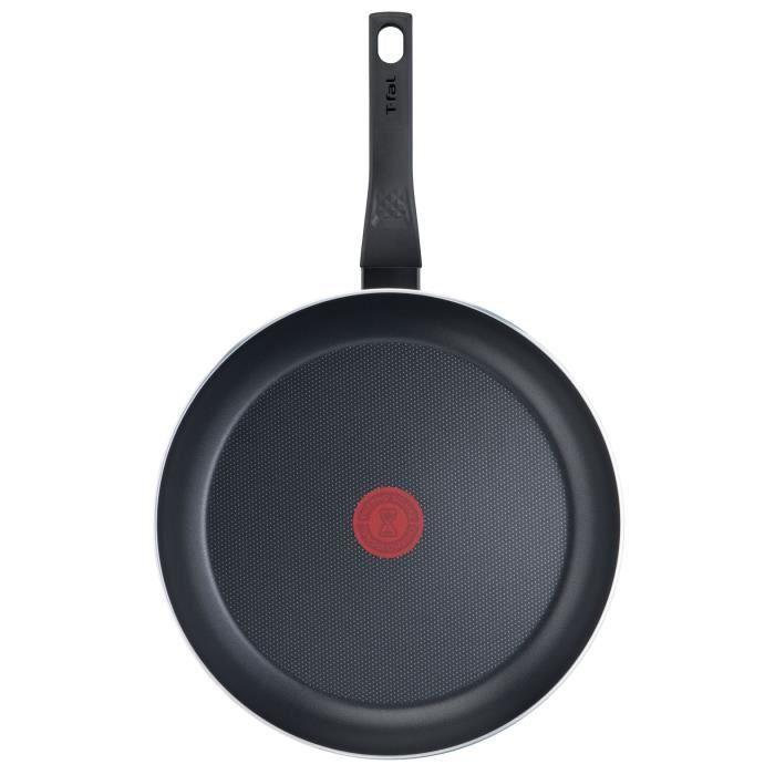 TEFAL Easy Cook & Clean Sauteuse 24 Cm + Couvercle En Verre, Non Induction, Revêtement Antiadhésif, Fabriqué En France B5543202