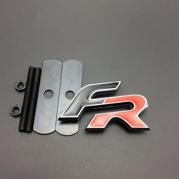 Передняя эмблема FR Metal Наклейки на автомобиль для Seat Leon 2 FR+ Cupra Ibiza Altea Exeo Formula Racing Аксессуары для автомобилей Стайлинг автомобиля