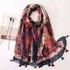 New Fashion Summer Women Scarf Bohemia Flower Beach Hijab Shawls and Wraps Female Foulard Echarpe Designer Pashmina Bandana