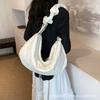 Korean Version of Foreign Style Pleated Armpit Bag 2025 New Large-capacity Fashion Dumpling Bag Casual Commuter Shoulder Messenger Bag