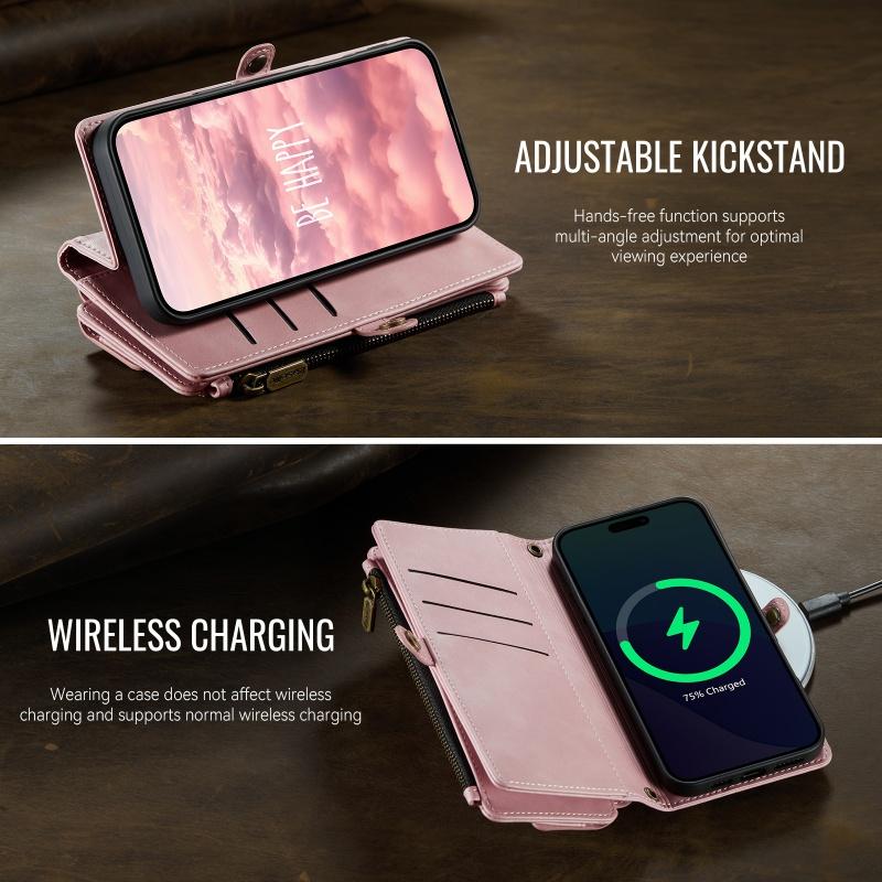 Длинный шнурок, откидной кожаный чехол для телефона для Samsung Galaxy S25 FE S24 Ultra S23 Plus S22 S21 S20 A17 A16 A56 A15 A55 A14 A54 A13 A53, чехол-кошелек на молнии