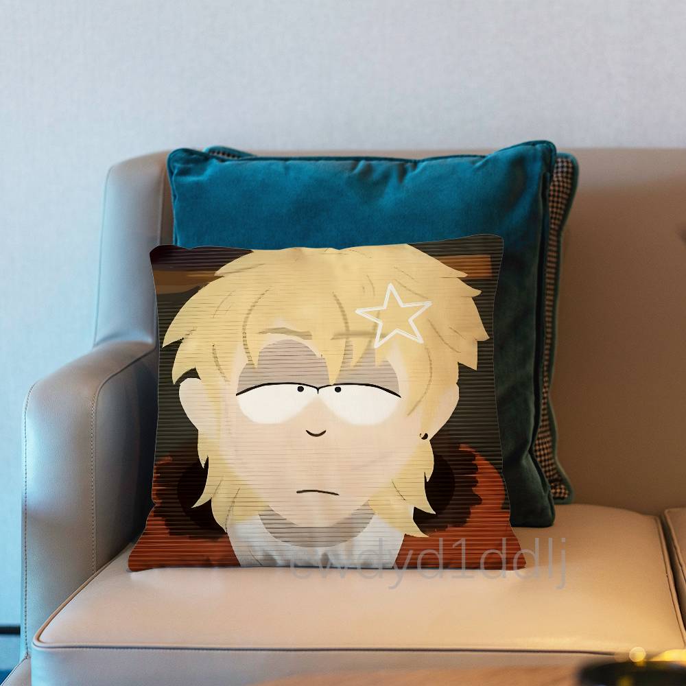 Kenny SSouth Park Pillow Case Short Plush Sofa Decorative Gift Home Doublesided Printing Cushio