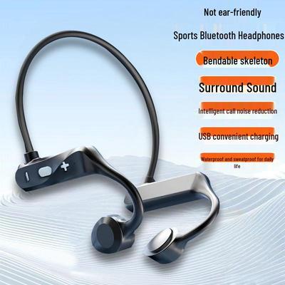 Надежно сидящая стерео Bluetooth-гарнитура с костной проводимостью и заушиной, с 3D-звуком