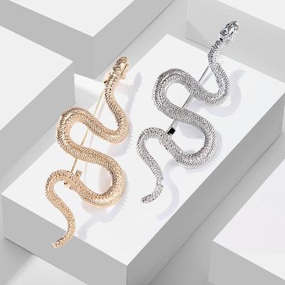 Trend Animal Vintage Metal Snake Brooch Design Воротник Аксессуары Значок