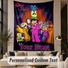 Custom Text Printed Tapestry The Addams Family Pattern Large Wall Hanging Indoor Room Decor