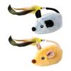 Electric Mouse Toy for Cats Interactive Plush Mouse with Remote Control Rechargeable Automatic Moving Cat Mice Toy with Feather Tail