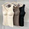 Warm Undershirt Female Padded Thickening Bottoming Top Slim Non-marking Underwear Autumn and Winter