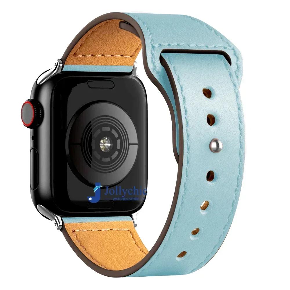 Ремешок из кожи для часов Apple Watch Band 44 мм 45 мм 41 мм 40 мм 42 мм 38 мм 49 мм 45 мм браслет Correa IWatch Series 8 Ultra 3 6 SE 7 ремешок